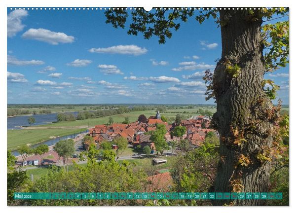 Produktbild: Flusslandschaft Elbe (hochwertiger Premium Wandkalender 2026 DIN A2 quer), Kunstdruck in Hochglanz