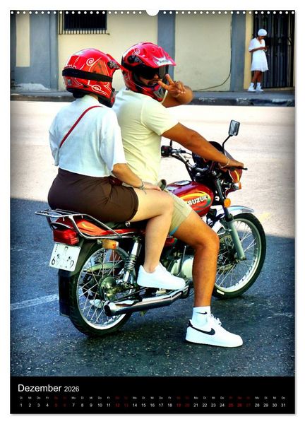 Produktbild: SUZUKI BIKER IN HAVANNA (Wandkalender 2026 DIN A2 hoch), CALVENDO Monatskalender
