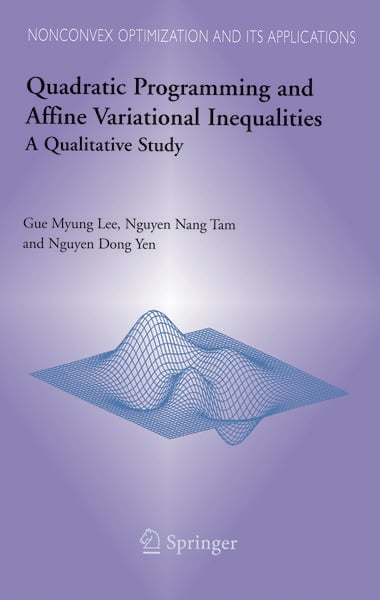 Produktbild: Quadratic Programming and Affine Variational Inequalities