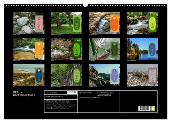 Produktbild: REIKI - Chakrameditation (Wandkalender 2026 DIN A2 quer), CALVENDO Monatskalender
