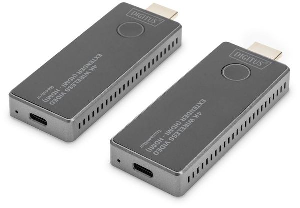 Produktbild: Digitus DS-55323 HDMI-Funk&uuml;bertragung (Set) 30 m 3840 x 2160 Pixel integrierte LED-Anzeige, mobile Variante
