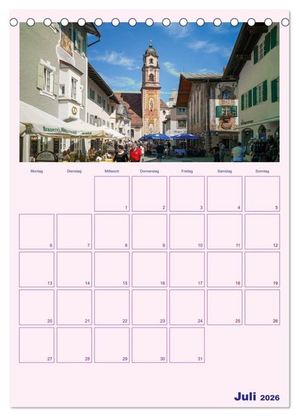 Produktbild: Rund um Bayern (Tischkalender 2026 DIN A5 hoch), CALVENDO Monatskalender
