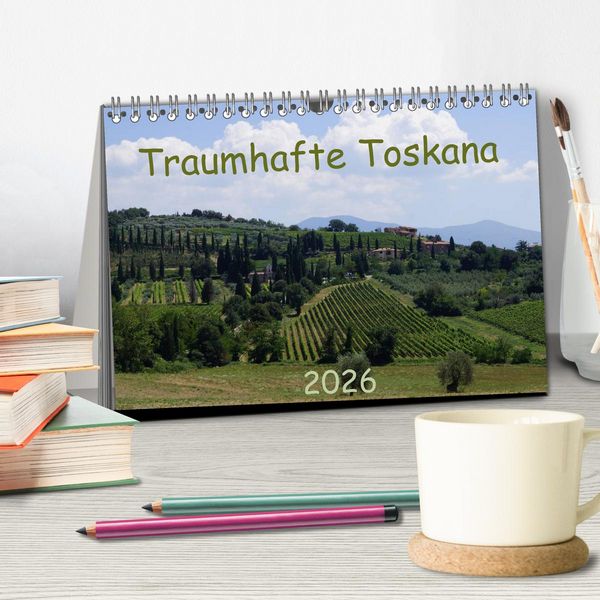 Produktbild: Toskana 2026 (Tischkalender 2026 DIN A5 quer), CALVENDO Monatskalender