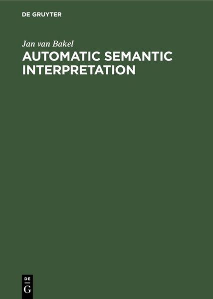 Produktbild: Automatic Semantic Interpretation