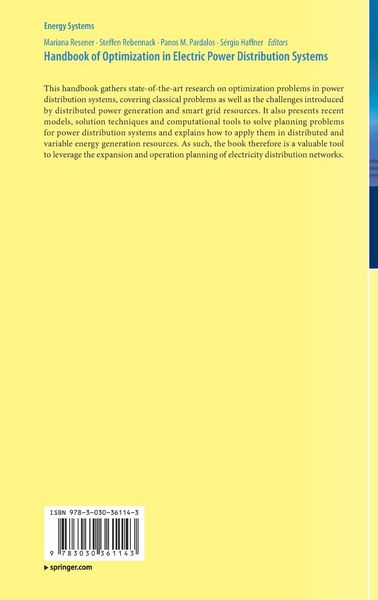 Produktbild: Handbook of Optimization in Electric Power Distribution Systems