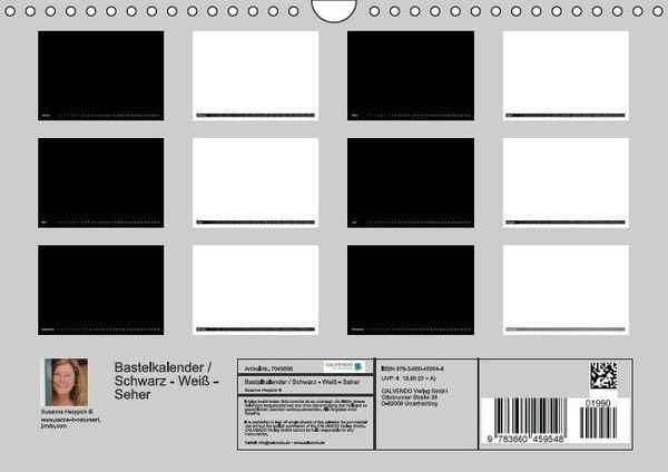 Produktbild: Bastelkalender / F&uuml;r Schwarz - Wei&szlig; - Seher (Wandkalender immerw&auml;hrend DIN A4 quer)