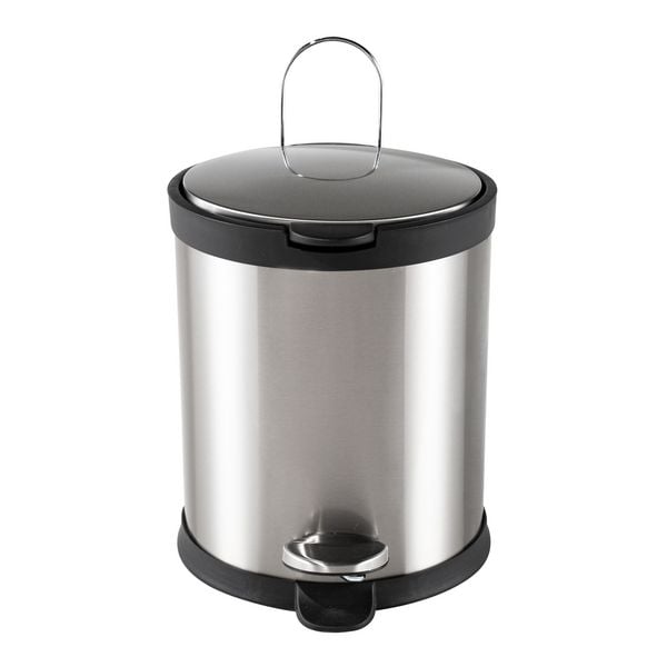 Produktbild: HTI-Living Treteimer Jannik 5L Silber/Schwarz Treteimer Jannik 5L Silber/Schwarz