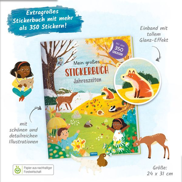 Produktbild: Tr&ouml;tsch Stickerbuch Mein gro&szlig;es Stickerbuch Jahreszeiten