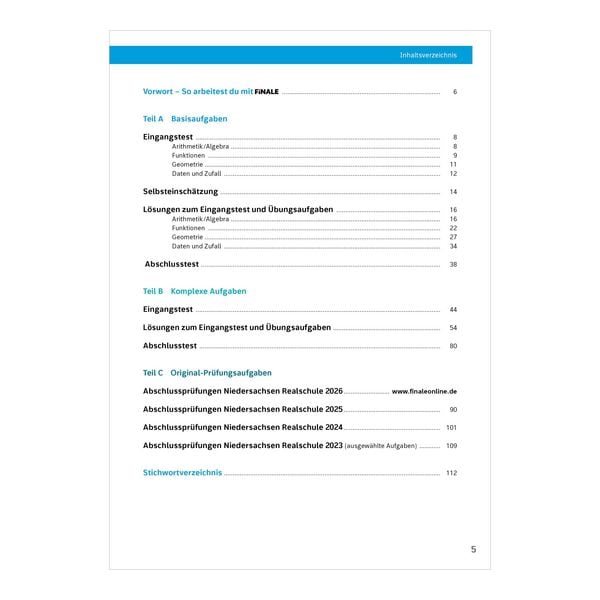 Produktbild: FiNALE Pr&uuml;fungstraining Abschluss 10. Klasse Realschule Niedersachsen