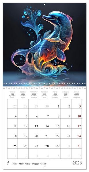 Produktbild: Rainbow Creatures (Wall Calendar 2026 12 &times; 12 Inch) CALVENDO 12 Month Wall Calendar