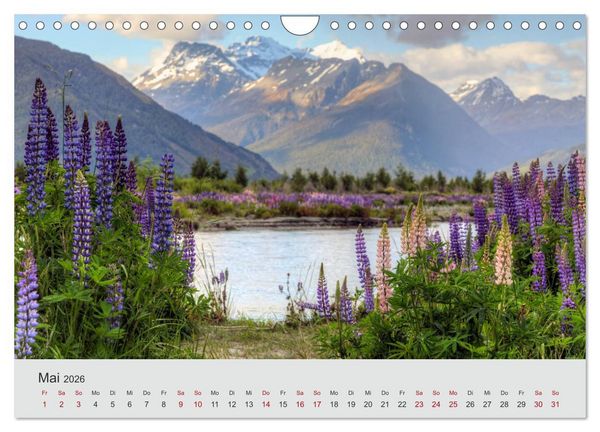 Produktbild: Neuseeland - Eine fotografische Rundreise von Nord nach S&uuml;d (Wandkalender 2026 DIN A4 quer), CALVENDO Monatskalender