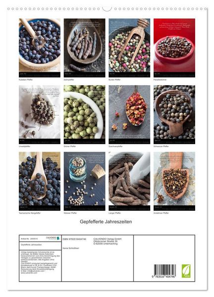 Produktbild: Gepfefferte Jahreszeiten (hochwertiger Premium Wandkalender 2026 DIN A2 hoch), Kunstdruck in Hochglanz