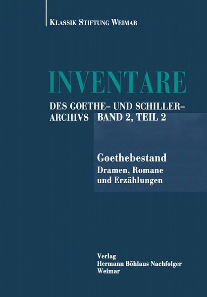 Produktbild: Inventare des Goethe- und Schiller-Archivs