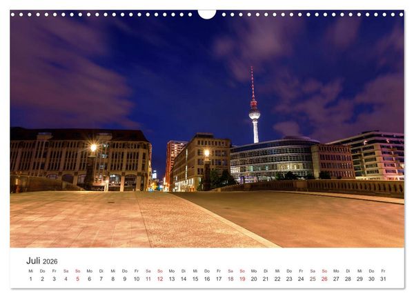 Produktbild: N&auml;chtliche Streifz&uuml;ge durch Europas Hauptst&auml;dte (Wandkalender 2026 DIN A3 quer), CALVENDO Monatskalender