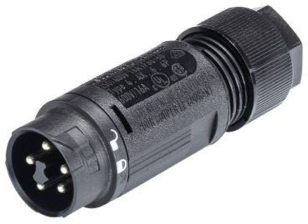 Wieland 46.052.4553.1 Rundstecker Stecker, gerade Serie (Rundsteckverbinder): RST MINI Gesamtpolzahl: 4 + PE 1 St.