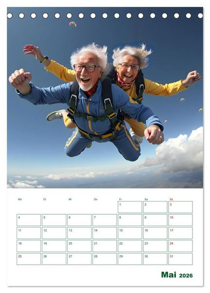 Produktbild: Alt, aber oho - Graue Haare, bunte Abenteuer (Tischkalender 2026 DIN A5 hoch), CALVENDO Monatskalender
