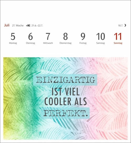 Produktbild: Positive-Spr&uuml;che-Kalender Postkartenkalender 2027 - mit 53 Postkarten