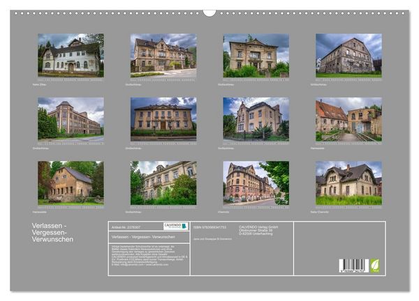 Produktbild: Verlassen - Vergessen- Verwunschen (Wandkalender 2027 DIN A2 quer), CALVENDO Monatskalender