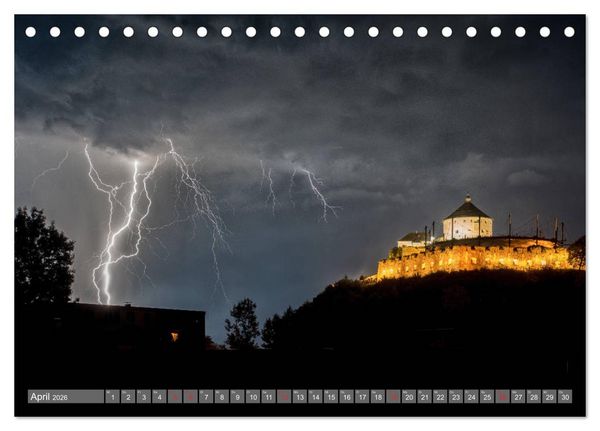 Produktbild: Blitz & Donner (Tischkalender 2026 DIN A5 quer), CALVENDO Monatskalender