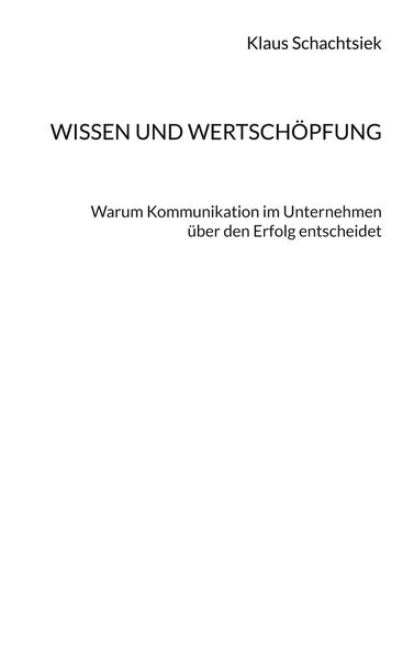 Produktbild: Wissen und Wertsch&ouml;pfung