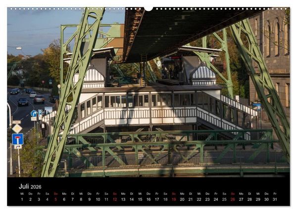Produktbild: Die Wuppertaler Schwebebahn (hochwertiger Premium Wandkalender 2026 DIN A2 quer), Kunstdruck in Hochglanz