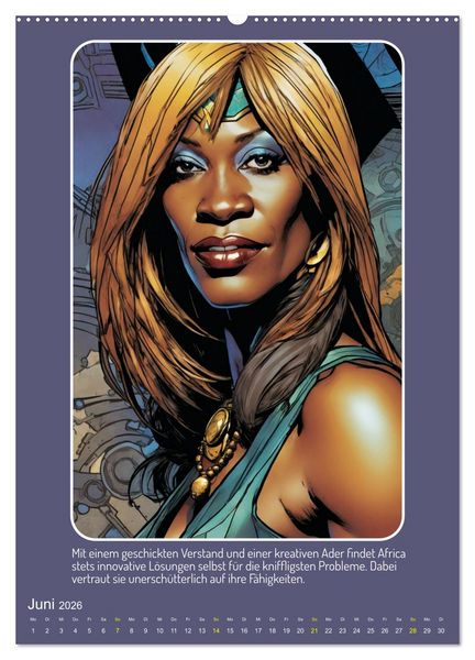 Produktbild: Starke Frauen im Comicbook-Stil (Wandkalender 2026 DIN A2 hoch), CALVENDO Monatskalender