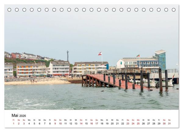 Produktbild: HELGOLAND: Nordseeinsel, sch&ouml;ner Ferienort (Tischkalender 2026 DIN A5 quer), CALVENDO Monatskalender
