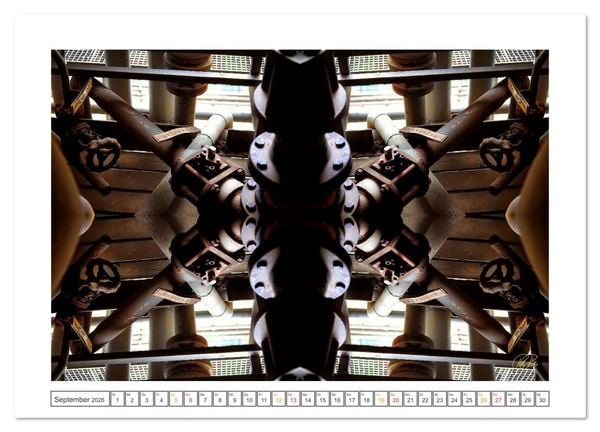Produktbild: Faszination Spiegelung - Industrie und Technik (Wandkalender 2026 DIN A2 quer), CALVENDO Monatskalender
