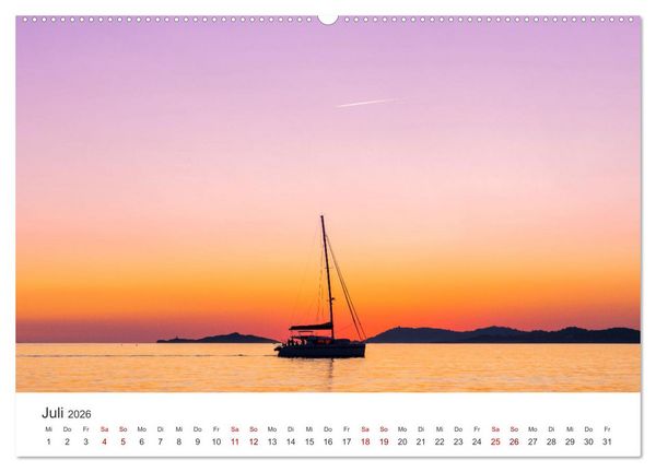 Produktbild: Segeln - Kurs aufs offene Meer. (hochwertiger Premium Wandkalender 2026 DIN A2 quer), Kunstdruck in Hochglanz