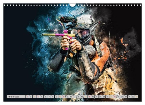Produktbild: Paintball - extrem cool (Wandkalender 2026 DIN A3 quer), CALVENDO Monatskalender