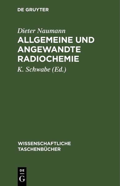 Produktbild: Allgemeine und angewandte Radiochemie