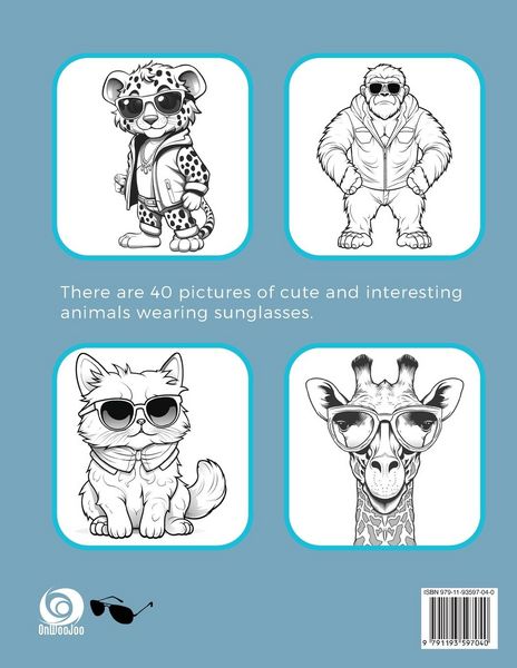 Produktbild: Gorgeous Animals Wearing Sunglasses Coloring Book