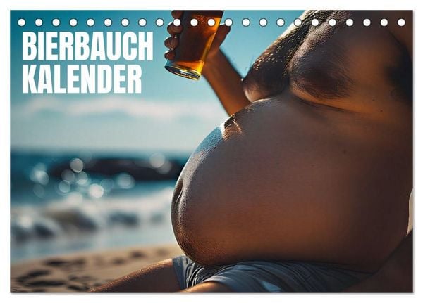 Produktbild: Lustige Kalender M&auml;nner mit Bierb&auml;uchen - Bierbauch Kalender Geschenk f&uuml;r Kollegen, Freunde & Party-Liebhaber Wandkalender (Tischkalender 2027 DIN A5 quer), CALVENDO Monatskalender