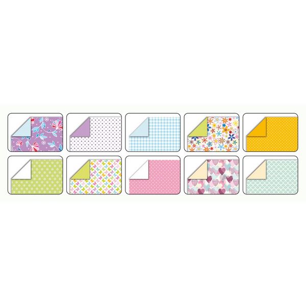 Produktbild: Folia  Faltbl&auml;tter SPRINGTIME 80g/m&sup2;, 15x15cm, 50 Blatt, 10 Motive sortiert