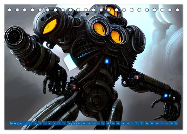 Produktbild: Robots (Desk Calendar 2026 DIN A5 landscape), CALVENDO 12 Month DeskCalendar