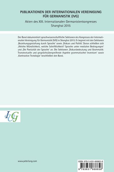 Produktbild: Akten des XIII. Internationalen Germanistenkongresses Shanghai 2015 &ndash; Germanistik zwischen Tradition und Innovation