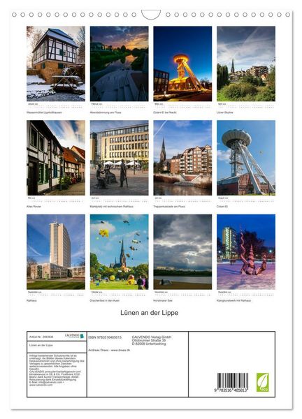 Produktbild: L&uuml;nen an der Lippe (Wandkalender 2026 DIN A3 hoch), CALVENDO Monatskalender