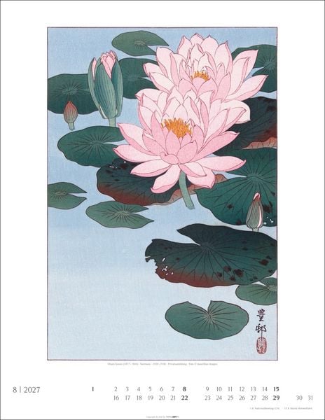 Produktbild: Japan Art Kalender 2027 - Die Kunst des Farbholzsschnitts