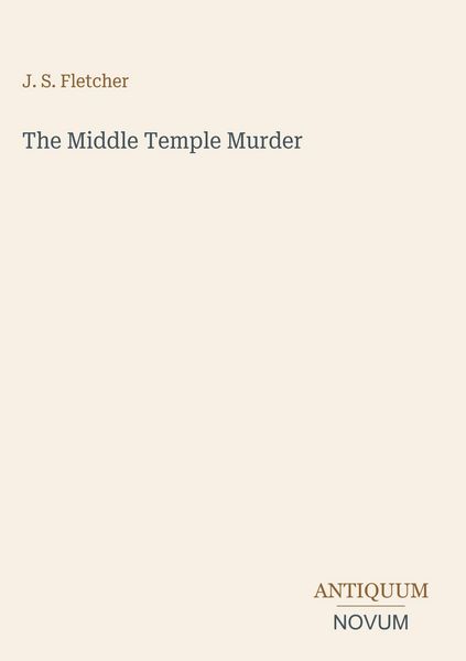 Produktbild: The Middle Temple Murder