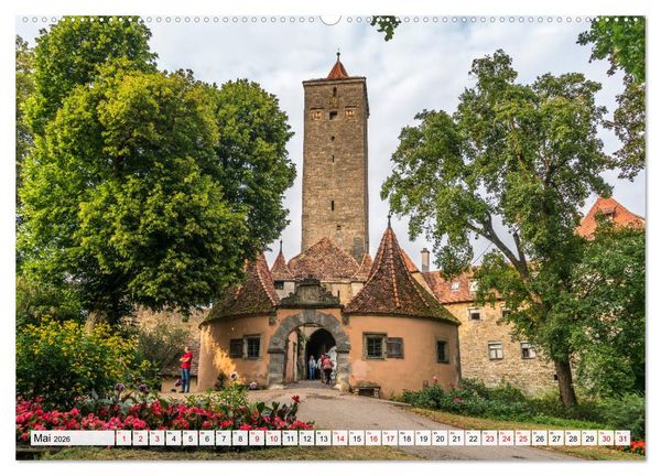 Produktbild: Franken - Bamberg, Bayreuth, Coburg, N&uuml;rnberg, Rothenburg, W&uuml;rzburg (Wandkalender 2026 DIN A2 quer), CALVENDO Monatskalender