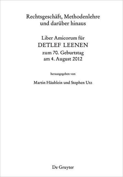 Produktbild: Rechtsgesch&auml;ft, Methodenlehre und dar&uuml;ber hinaus