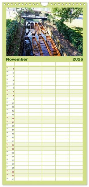 Produktbild: Familienplaner 2026 - Ulm einfach liebenswert mit 5 Spalten (Wandkalender, 21 x 45 cm) CALVENDO