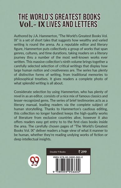 Produktbild: The World's Greatest Books Vol.- Ix Lives and Letters