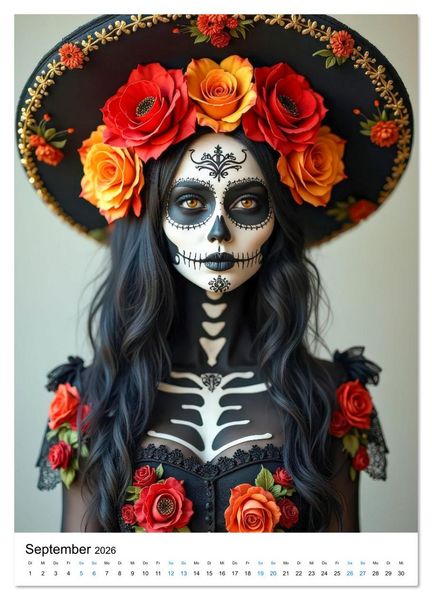 Produktbild: La Catrina - Poesie der Verg&auml;nglichkeit (Wandkalender 2026 DIN A3 hoch), CALVENDO Monatskalender