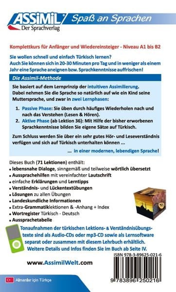 Produktbild: ASSiMiL Selbstlernkurs f&uuml;r Deutsche / Assimil T&uuml;rkisch ohne M&uuml;he