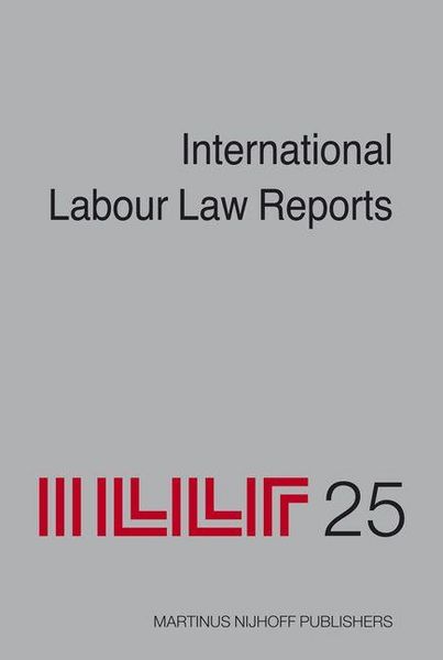 Produktbild: International Labour Law Reports, Volume 25