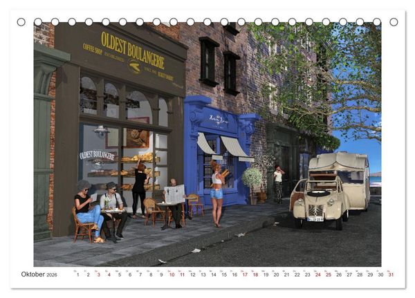 Produktbild: Vintage Caravaning (Tischkalender 2026 DIN A5 quer), CALVENDO Monatskalender