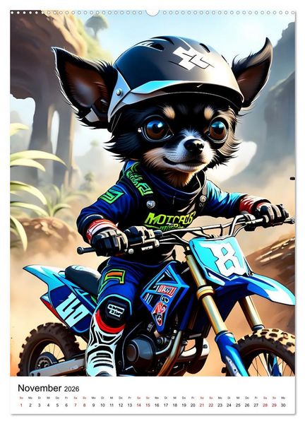 Produktbild: Chihuahua Outdoor Abenteuer (hochwertiger Premium Wandkalender 2026 DIN A2 hoch), Kunstdruck in Hochglanz