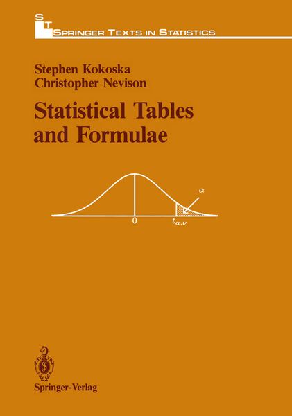 Produktbild: Statistical Tables and Formulae