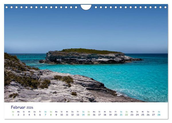 Produktbild: Bahamas-Eleuthera unterwegs am Lighthouse Beach (Wandkalender 2026 DIN A4 quer), CALVENDO Monatskalender